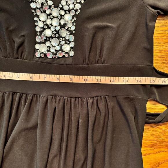 Siren Lily Black Knee Length Short Sleeve Dress no tags see measurements - Picture 6 of 8